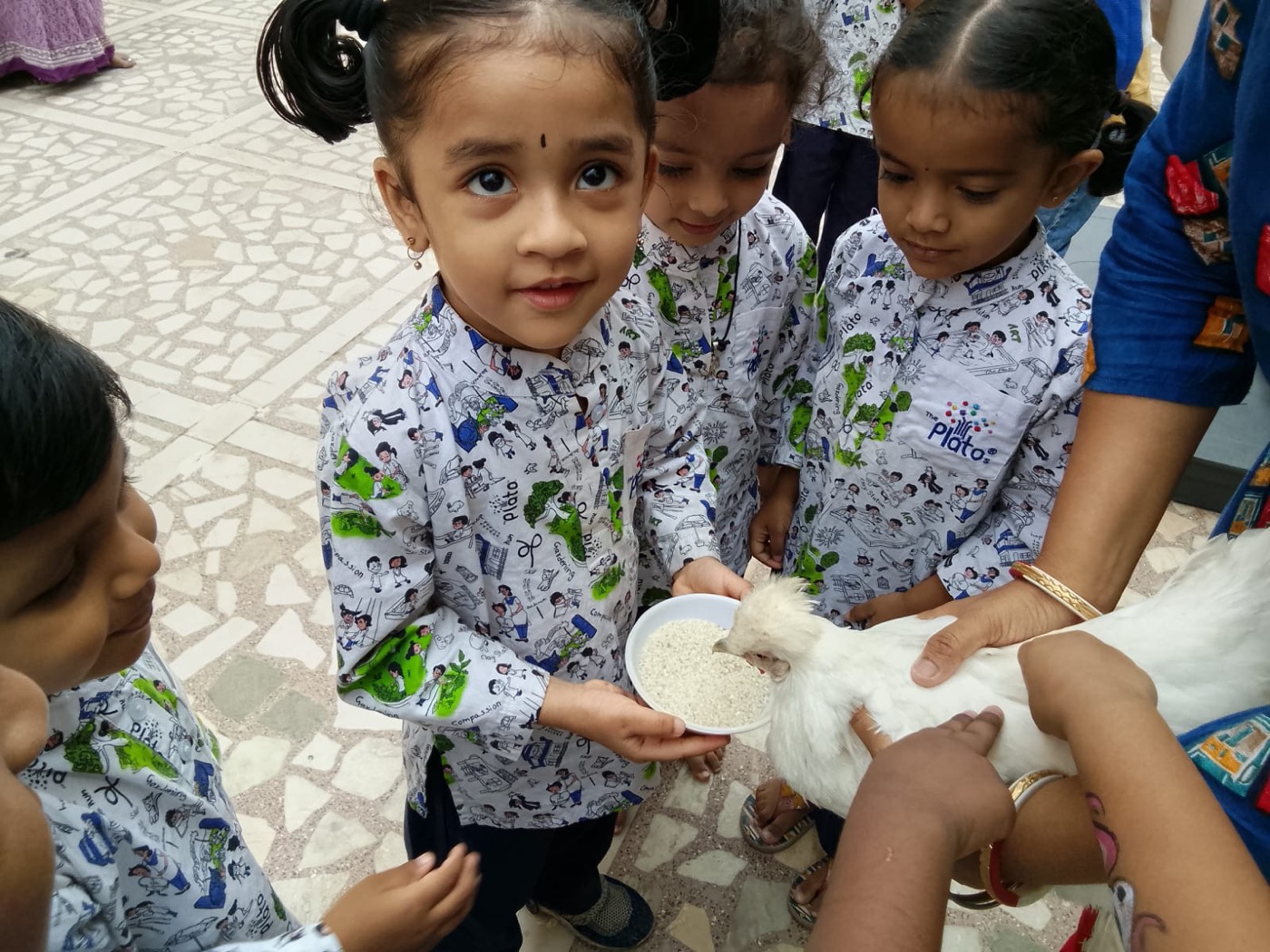 Children playing during break